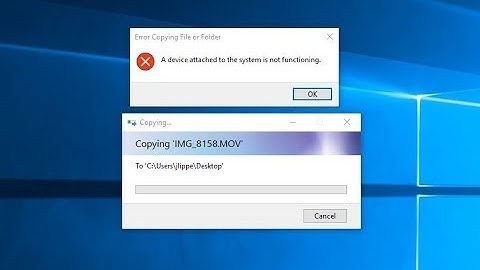 iPhone Error Copying File or Folder A Device Attached To The System Is Not Functioning