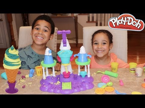 FamousTubeKIDS Make A Play Doh Ice Cream Castle!  YouTube