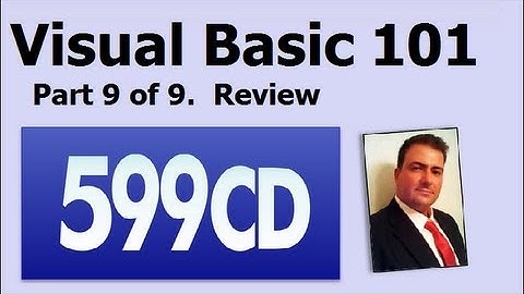 Visual Basic 101 Tutorial Part 9 of 9