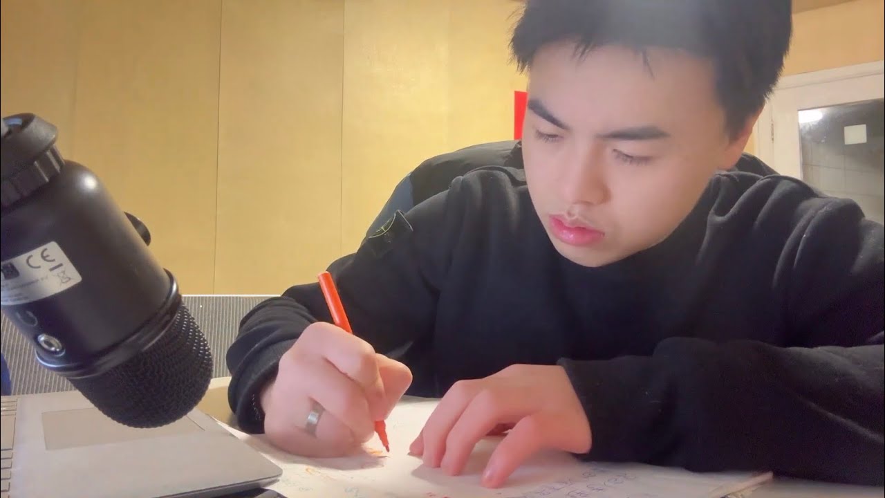 asmr study with me | writing sounds