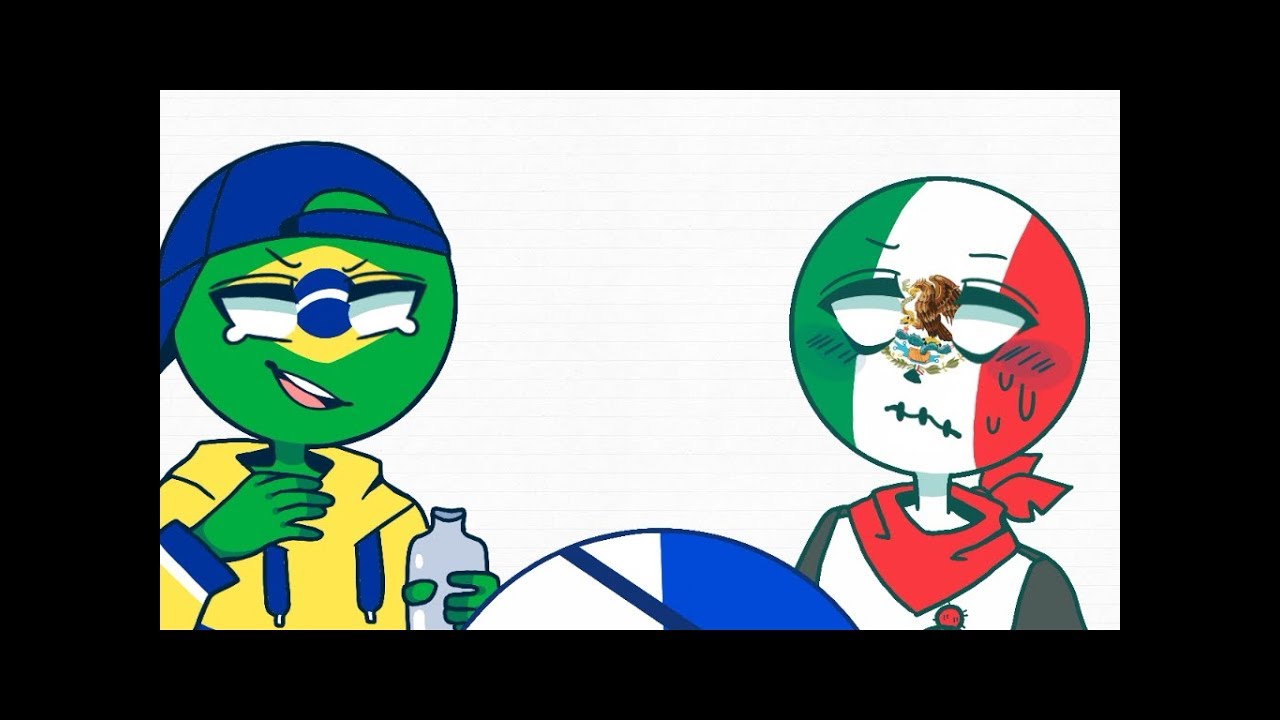 brasil x mexico countryhumans