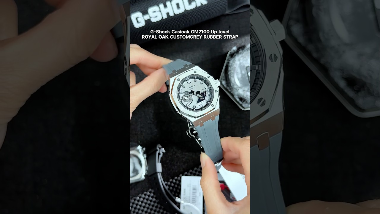 G-Shock Casioak GM2100 Up level Royal Oak Custom Grey Rubber Strap