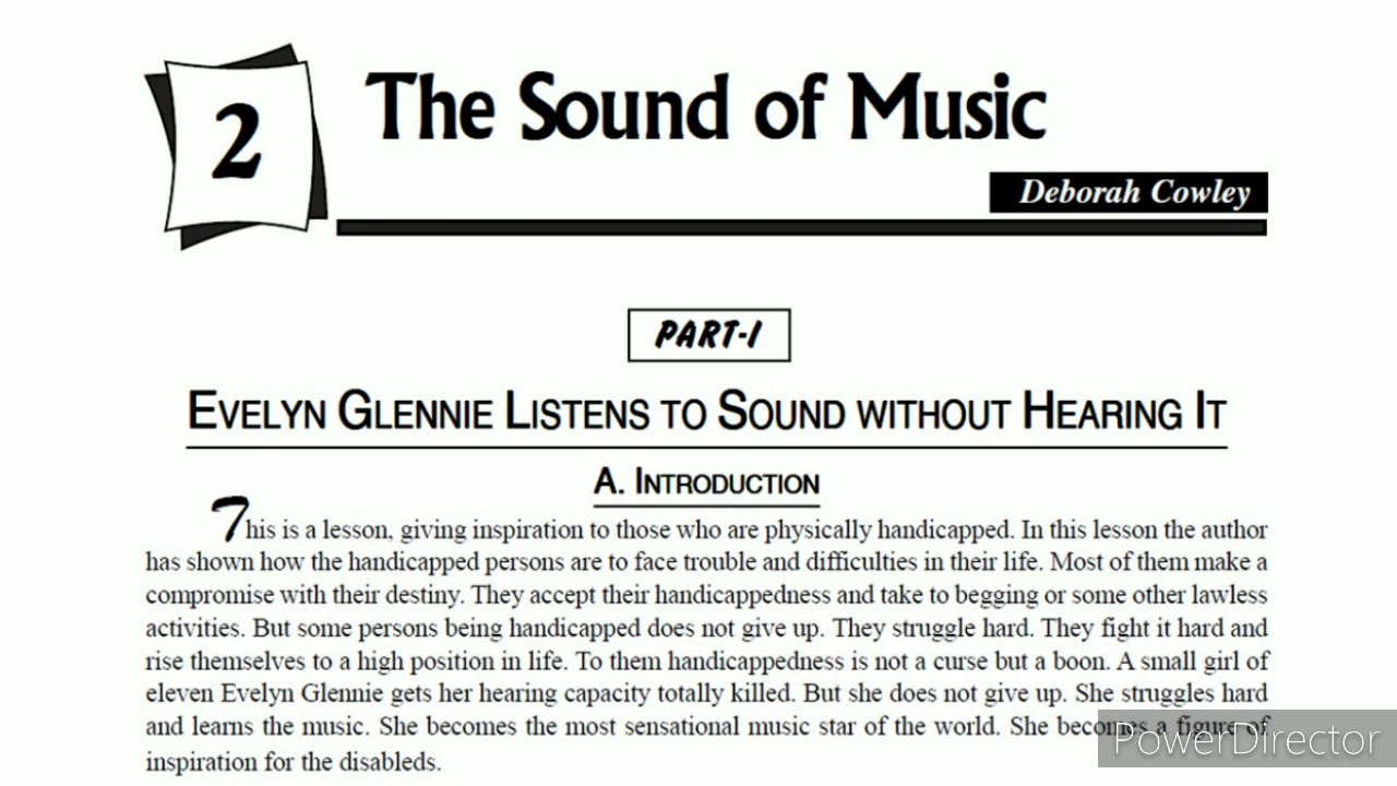 Class Ix Lesson 2 The Sound Of Music Youtube 