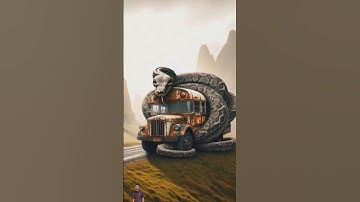Travel Discovered | Python attacking bus#shorts #amazing #art