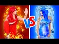 GIRL ON FIRE VS FROZEN GIRL! || Hot Vs Cold Food Challenge by 123 Go! Live