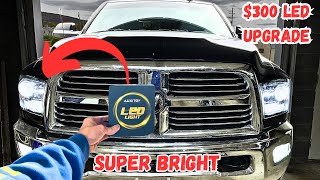 CRAZY Bright LED Headlight Upgrade In My Cummins (You Won't Believe The Difference)
