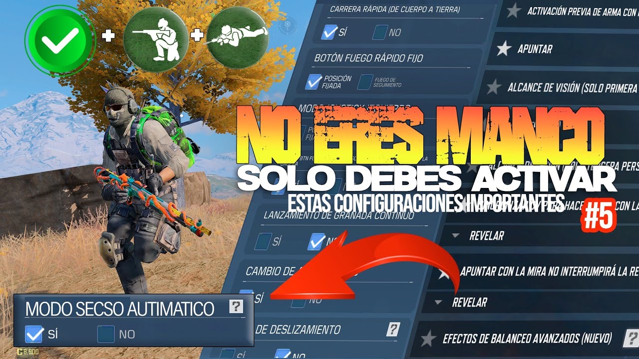 IMPORTANTES CONFIGURACIONES QUE DEBES ACTIVAR PARA QUITAR LO MANCO Y SER HACKER PARTE 5 | COD MOBILE