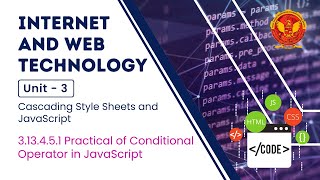 3.13.4.5.1 Practical of Conditional Operator in JavaScript | CS504(A) |