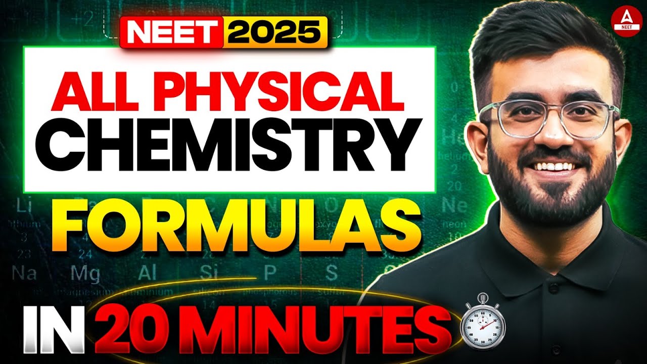 All Physical Chemistry Formulas in 20 Minutes | NEET Preparation with Nitesh Devnani!