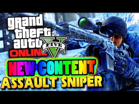 GTA 5 Online - NEW Leaked DLC "Assault Sniper" & The Monster Truck