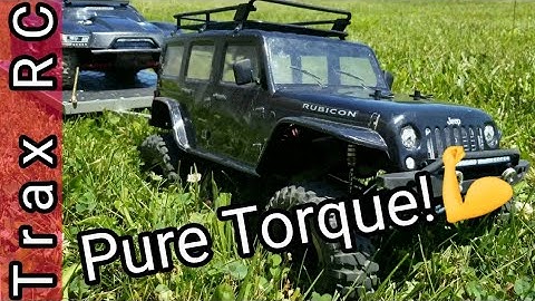 Redcat Gen 8 Jeep Rubicon JK Tows our Traxxas Slash VXL on a Custom Trailer!