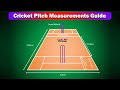 Cricket pitch measurements and length guide 22 yards marking plan