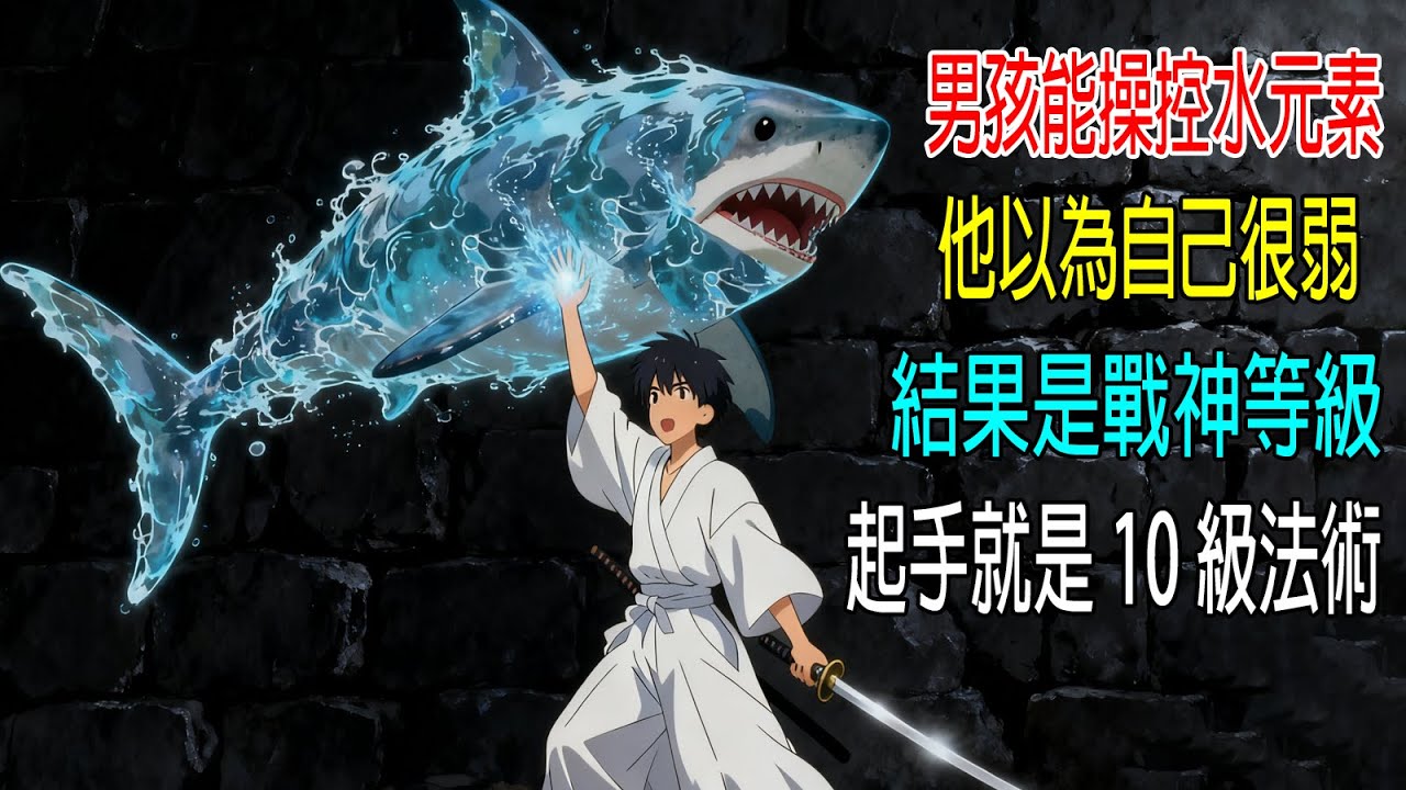 男孩能操控水元素，他以爲很弱，結果是戰神等級，起手就是10級法術！震驚全國