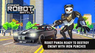 Police Panda Robot Car Transform: Flying Car Games - Android Gameplay screenshot 4