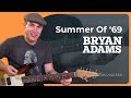 How to play the Summer of 69 by Bryan Adams - Guitar Lesson Tutorial