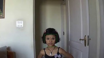 Eye detection using OpenCV library.