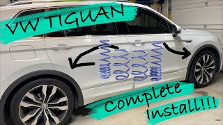 VW Tiguan Lowering Springs Complete Install Step by Step How To