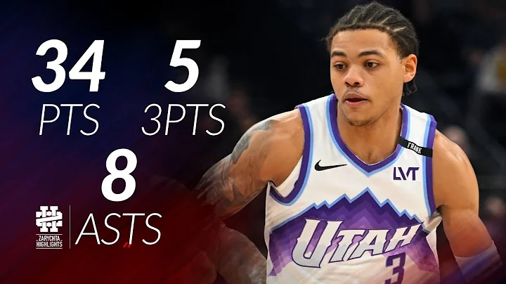 Keyonte George 34 pts 5 threes 8 asts vs Lakers 25/26 season