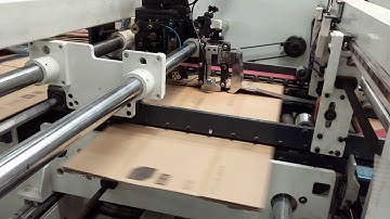 SP GZD3200*1400 Full Automatic Folder Gluer Stitcher Machine working in Hexing packing