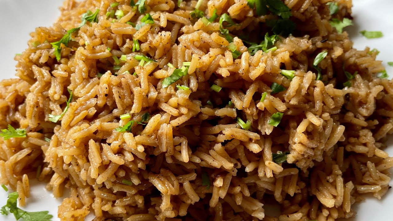 Easiest way to prepare flavorful rice/rice recipe at home/brown rice ...