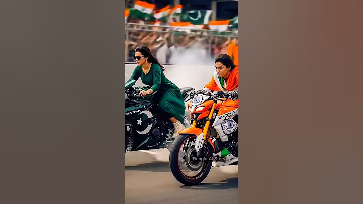 🇮🇳India VS Pakistan 🇵🇰 MT-15 bike racing challenge between girls🏍️ #ai #bike  #racing #challenge