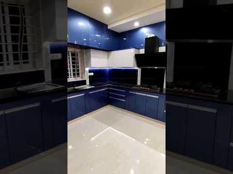 acrylic-blue-kitchen✨-|-luxury-kitchen-design-|-big-kitchen-|-well-and-wall-interiors-|-vellore