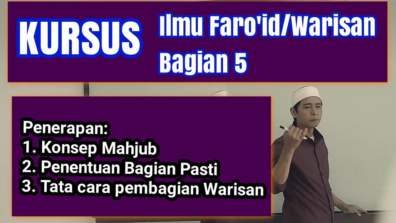 Kursus Faroid (5) Praktik Penerapan Konsep Mahjub, Penentuan Bagian Pasti, & Pembagian Harta Warisan