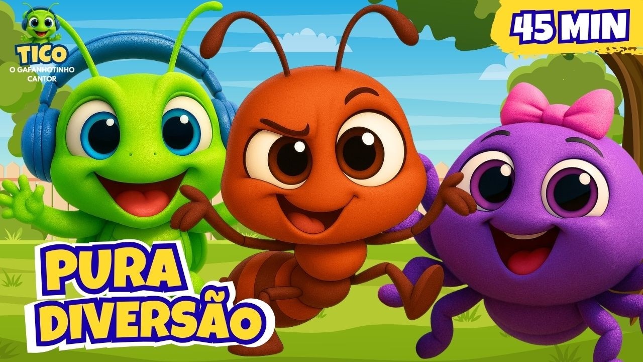 🐤🕷️🐜🎧 35 Minutos de Música Infantil Divertida | Tico, Dona Aranha, Pintinho e a Formiguinha 🎶✨