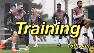 Real Madrid Training 15Th Jan Arda Güler, Vini Jr, Bellingham, Mbappe Work For Levante Clash