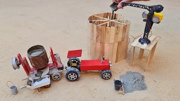 diy tractor making science project || concrete bridge | gadi wala | how to make slime