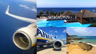 Secrets Lanzarote Resort & Spa and Ryanair Boeing 737-800 Takeoff from Lanzarote Airport