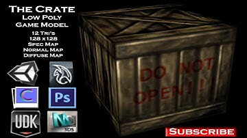 3D Low Poly Game Crate Tutorial Intro