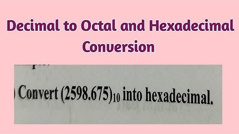 || Decimal to Octal and Decimal to Hexadecimal Conversion || in Telugu || Digital Electronics | STLD