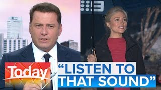 Hosts pause as rain falls on bushfire town | Today Show Australia