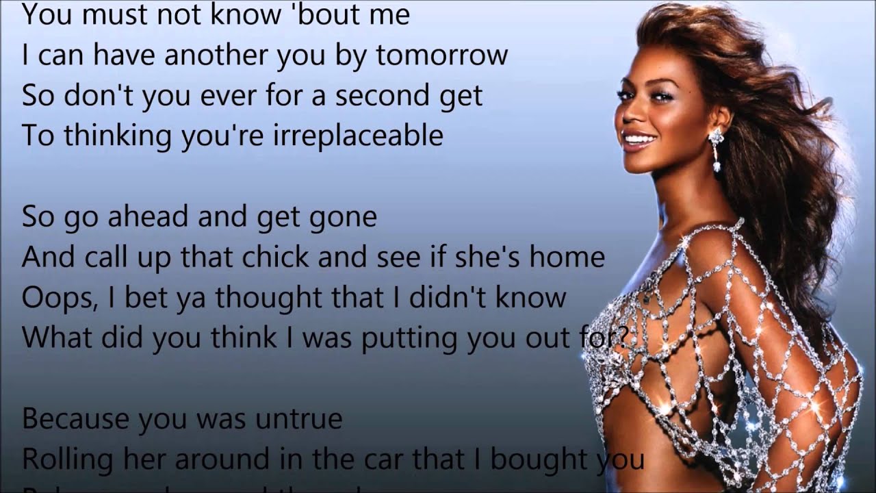Beyonce Irreplaceable Lyrics Youtube