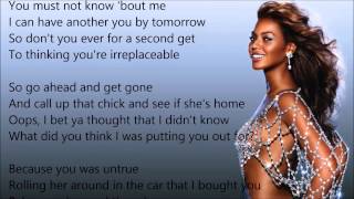 Beyonce – Irreplaceable Lyrics