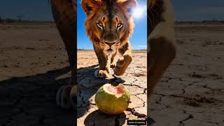 The lion saved this mango tree by watering it and making it green #ai #story #animals #comedy #new