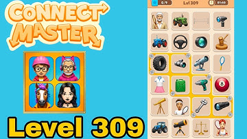 Connect master match puzzle level 309 solution walkthrough 