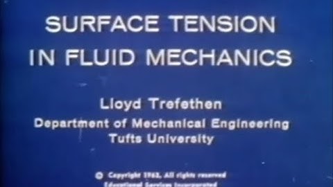 Surface Tension in Fluid Mechanics