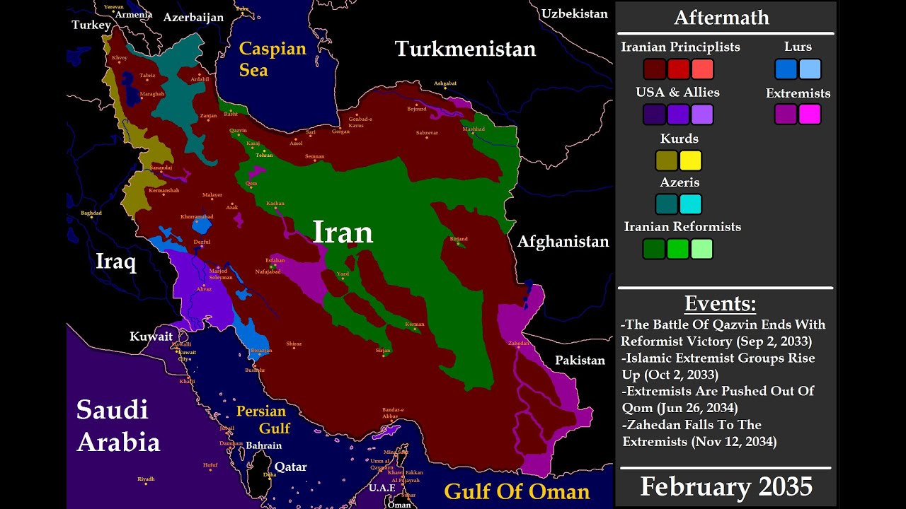 US Invasion Of Iran And Aftermath (Every Day, 2019-2050) (Insanity