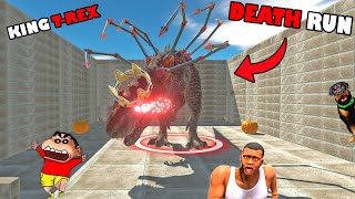 SHINCHAN DEATH RUN KING T-REX vs CHOP and AMAAN  Animal Revolt Battle Simulator Hindi WHO CAN PASS ? screenshot 4