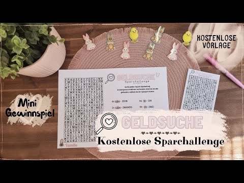 Update New Geldsuche Sparspiel 🔎 I KOSTENLOSE SPARVORLAGE✍️I Mini Gewinnspiel 🌈 I Spar mit mir 💸I