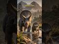 🦖 Triceratops vs T-Rex? Meet the Three-Horned Giant! #Shorts