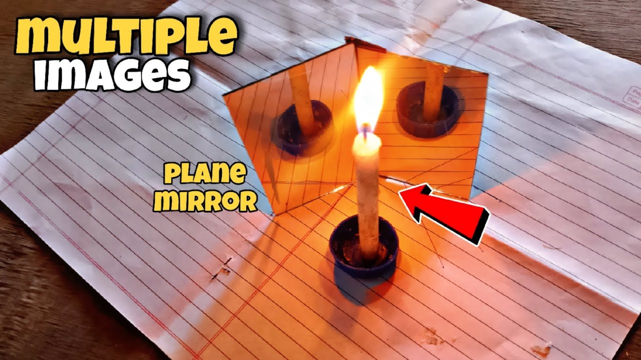 Formation - Multiple Images By 2 Plane Mirror 🪞 Formula - मल्टिपल इमेजेस,Experiment Video
