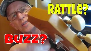 How to fix a rattling or buzzing ukulele string. Shake, Rattle & Roll.