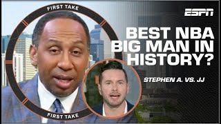 Stephen A. \& JJ Redick DEBATE if Nikola Jokic is the BEST big man in NBA history | First Take