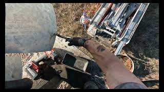 Repairing bent blades on an 8ft Aermotor Windmill!