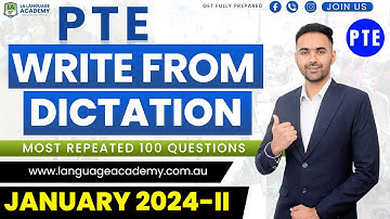 PTE Listening Write From Dictation | January 2024-II Exam Predictions | LA Language Academy PTE