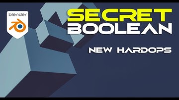 SECRET boolean in Blender 2.92 with Hardops - tutotrial