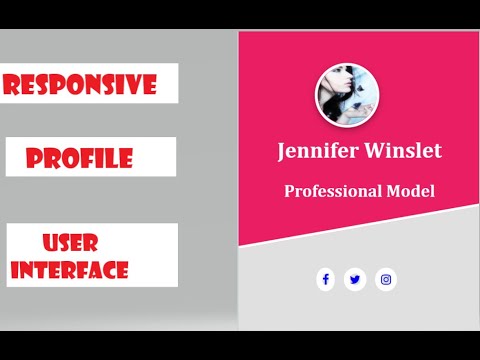 Responsive User Profile using CSS & html - YouTube